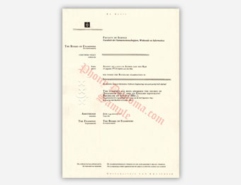 Universiteit Van Amsterdam - Fake Diploma Sample from Netherlands